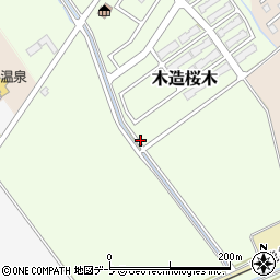 青森県つがる市木造桜木周辺の地図