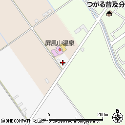 青森県つがる市木造浦島周辺の地図