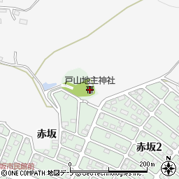 戸山地主神社周辺の地図