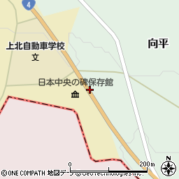 尾山入口周辺の地図