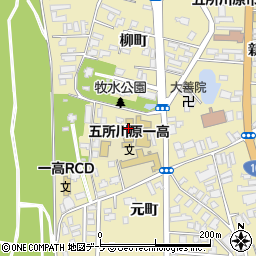 五所川原第一高等学校　職員室周辺の地図