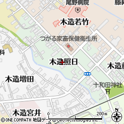 青森県つがる市木造照日周辺の地図