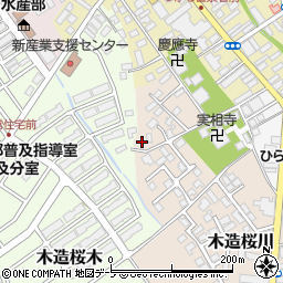 青森県つがる市木造桜川48周辺の地図