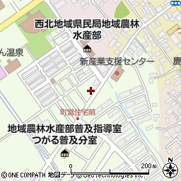 青森県つがる市木造若緑1-7周辺の地図