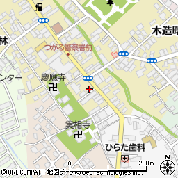 青森県つがる市木造千代町17周辺の地図