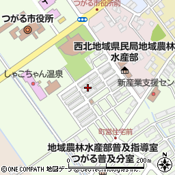 青森県つがる市木造若緑11-1周辺の地図