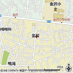 青森県青森市大野金沢周辺の地図