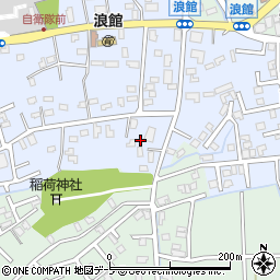 青森県青森市浪館平岡129-2周辺の地図