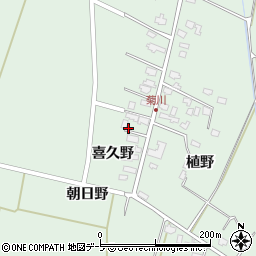 青森県つがる市木造菊川喜久野25周辺の地図