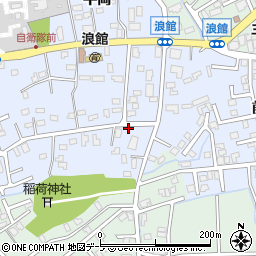 青森県青森市浪館平岡127-1周辺の地図