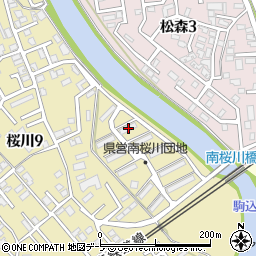 南桜川県営住宅５号棟周辺の地図