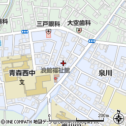 青森県青森市浪館志田38-12周辺の地図