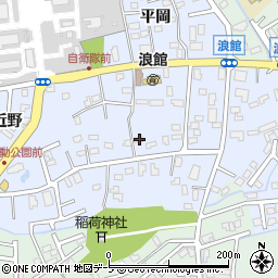 青森県青森市浪館平岡116-1周辺の地図