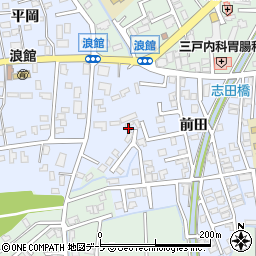 青森県青森市浪館平岡43-3周辺の地図
