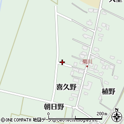 青森県つがる市木造菊川喜久野26周辺の地図