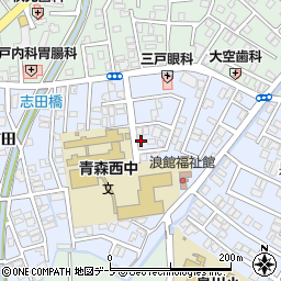 青森県青森市浪館志田16-36周辺の地図