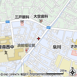青森県青森市浪館志田39-8周辺の地図