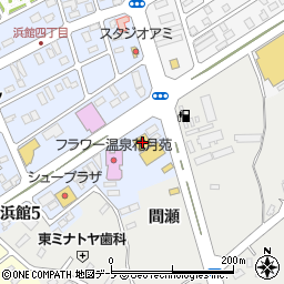ダイソー＆アオヤマ青森浜館店周辺の地図