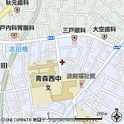青森県青森市浪館志田16-25周辺の地図