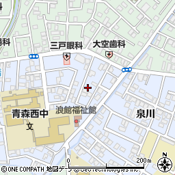 青森県青森市浪館志田37周辺の地図