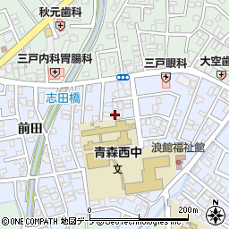 青森県青森市浪館志田16-1周辺の地図