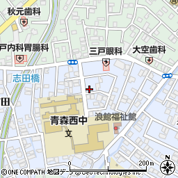 青森県青森市浪館志田16-21周辺の地図