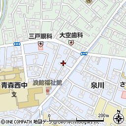 青森県青森市浪館志田38-16周辺の地図