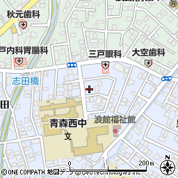 青森県青森市浪館志田16-20周辺の地図