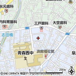青森県青森市浪館志田16-23周辺の地図