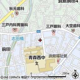 青森県青森市浪館志田16-32周辺の地図