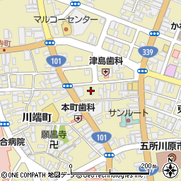東奥日報社五所川原支局周辺の地図
