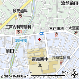 青森県青森市浪館志田16-11周辺の地図