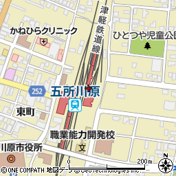津軽五所川原駅周辺の地図