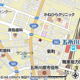 東奥日報五所川原駅前販売店周辺の地図