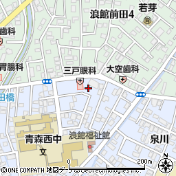 青森県青森市浪館志田31-3周辺の地図