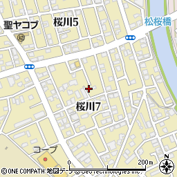 青森県青森市桜川7丁目11-11周辺の地図