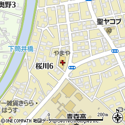 ダイソーやまや青森桜川店周辺の地図