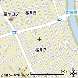 青森県青森市桜川7丁目11-10周辺の地図