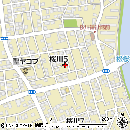 青森県青森市桜川5丁目11-7周辺の地図