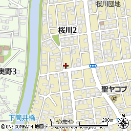 青森県青森市桜川2丁目4-10周辺の地図