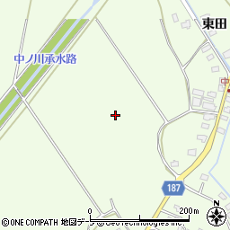 青森県つがる市木造中館周辺の地図