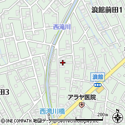 青森県青森市浪館前田周辺の地図