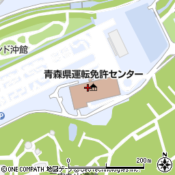 青森県警察本部　財団法人青森交通安全協会更新免許担当周辺の地図