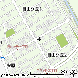 青森県青森市自由ケ丘周辺の地図