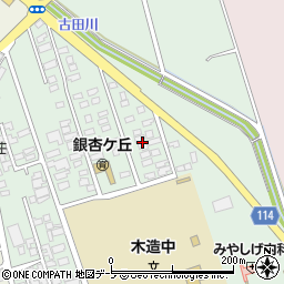 青森県つがる市木造浮巣周辺の地図