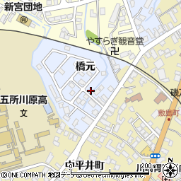 青森県五所川原市長橋周辺の地図