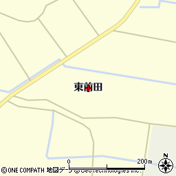 青森県つがる市木造吹原（東前田）周辺の地図