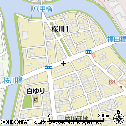 桜川一丁目周辺の地図