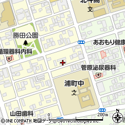 青森市民病院医師住宅周辺の地図