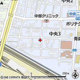 青森県青森市中央3丁目7-3周辺の地図